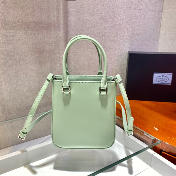 Pra*a small brushed leather tote