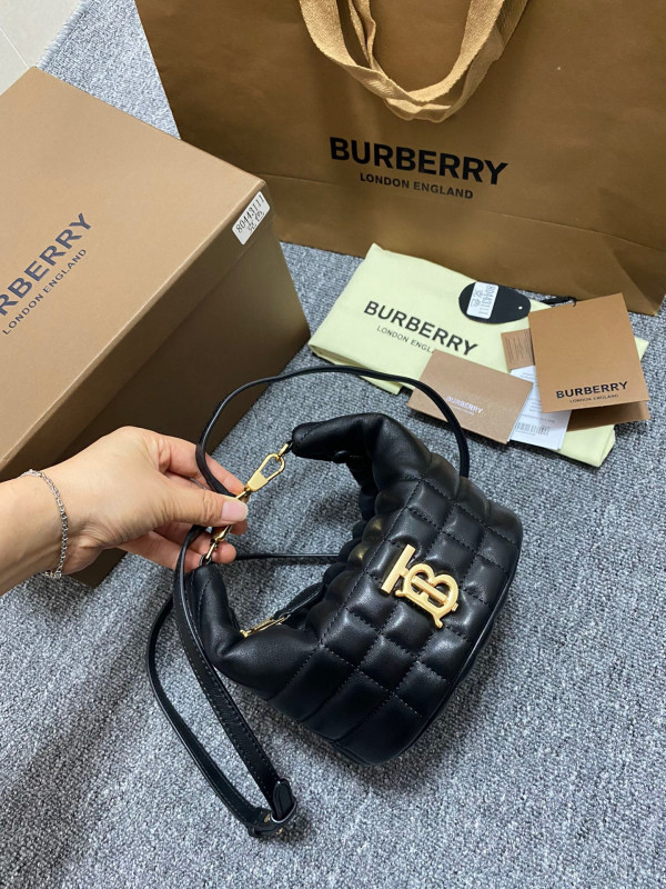 B**rry small quilted lambskin crescent lola bag