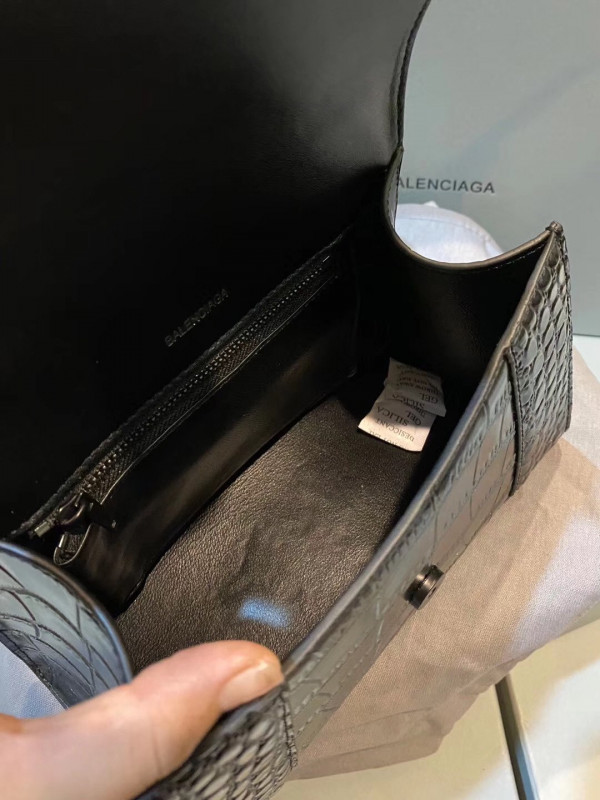 Ba*len*cia*ga hourglass xs top handle bag
