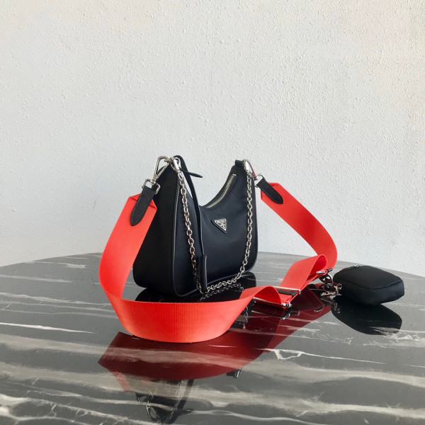 Pra*a nylon hobo bag