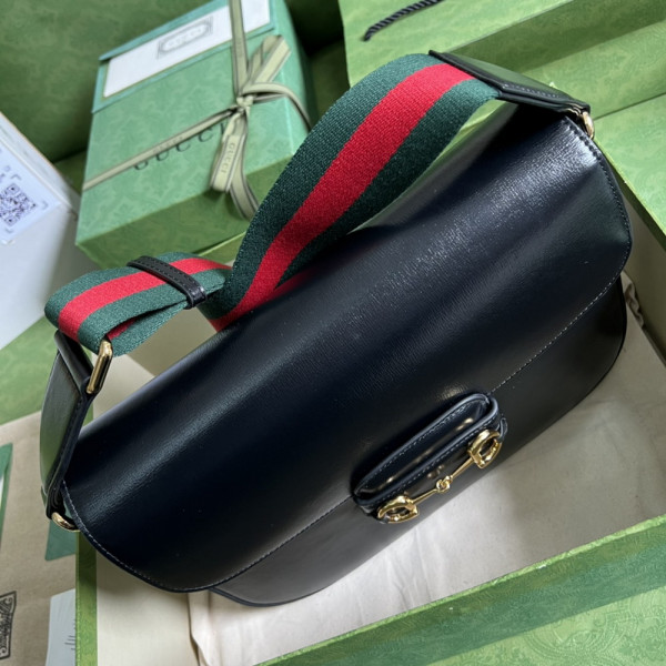 G*u*i horsebit 1955 patchwork shoulder bag