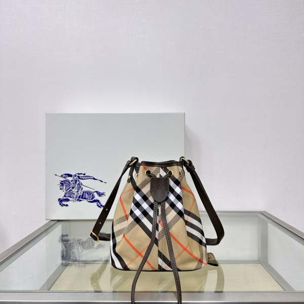 B**rry mini check drawstring pouch