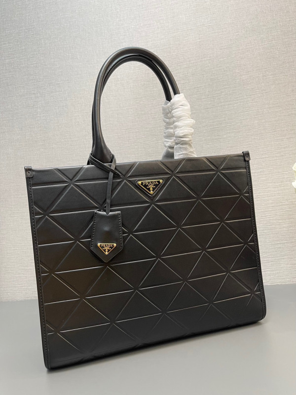 medium Pra*a symbole leather bag